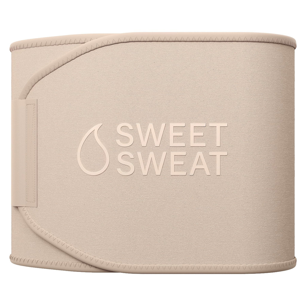 Sports Research Sweet Sweat Toned Waist Trimmer for Women and Men | Premium Waist Trainer Belt to 'Tone' your Stomach Area (Quartz, Small) Sports Research buy supplements Au