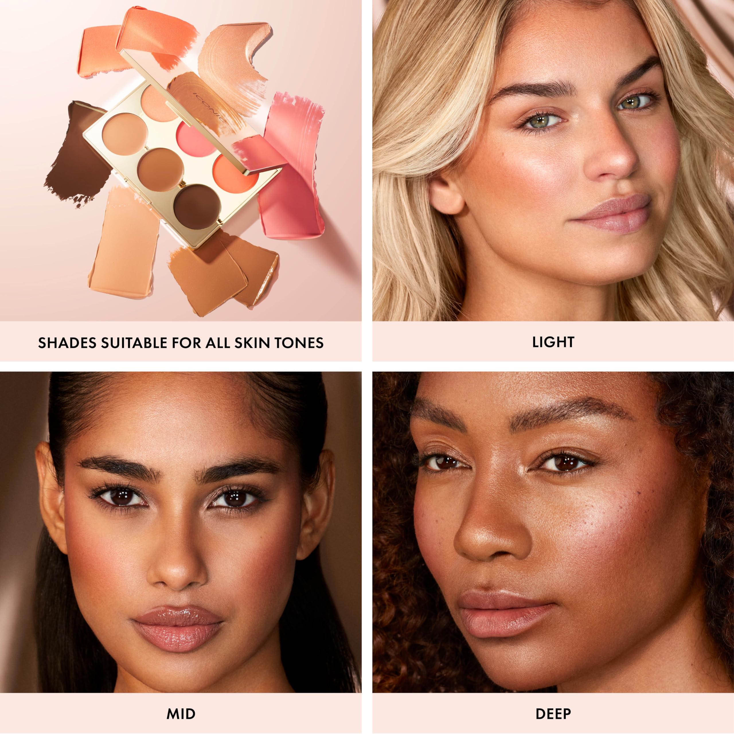 ICONIC LONDON Multi-Use Cream Blush, Bronze and Highlight Palette | Cruelty-Free, Vegan Makeup ICONIC LONDON buy supplements Au