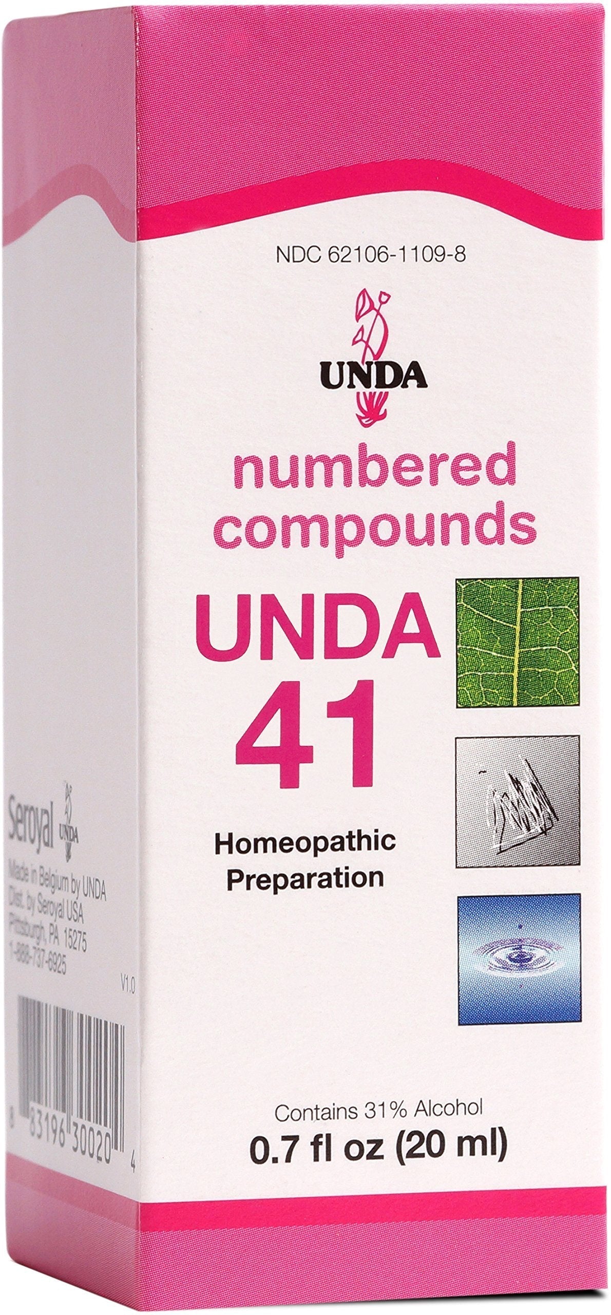 UNDA 41 Numbered Compounds | Homeopathic Preparation | 0.7 fl. oz. UNDABuy Supplements Australia