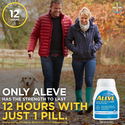 Aleve Tablets with Naproxen Sodium, 220mg (NSAID) Pain Reliever/Fever Reducer, 24 Count, Blue AleveBuy Supplements Australia
