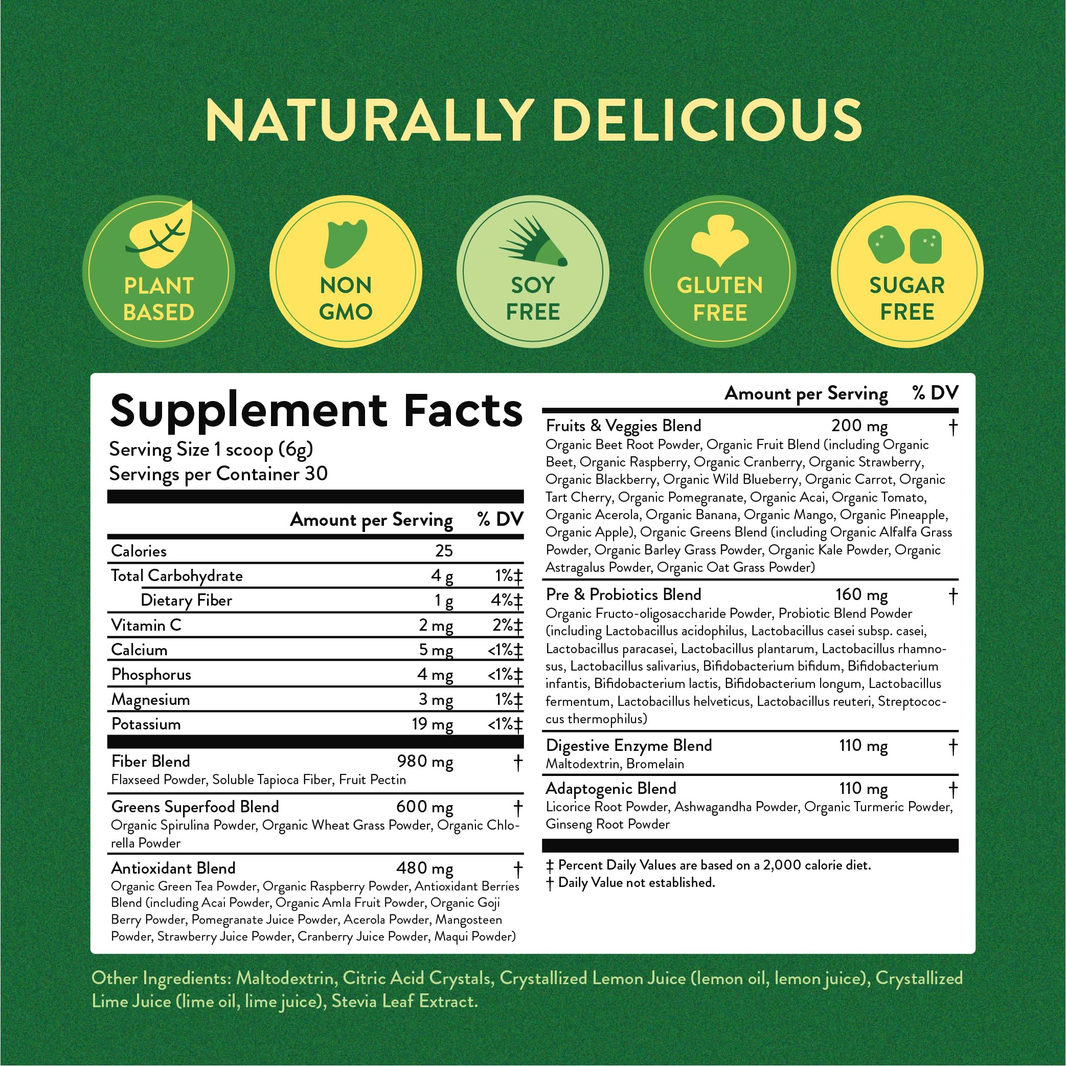 360 Nutrition Blends with Benefits Super Greens Powder w/Probiotics, Digestive Enzymes, Sugar & Gluten Free, Plant Based Superfood Drink Mix for Gut Health, Bloating, Immunity, Overall Health, 6.35 oz 360 NutritionBuy Supplements Australia