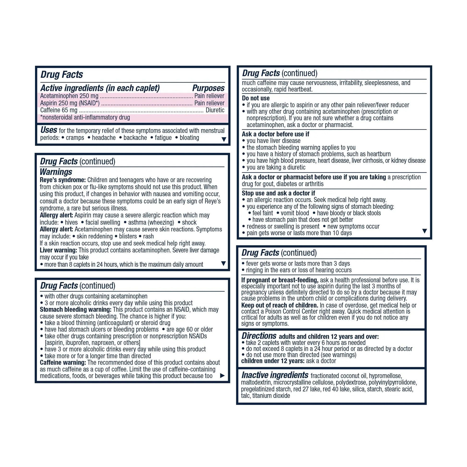 Pamprin Maximum Strength Formula, 24 Caplets (Pack of 3) PamprinBuy Supplements Australia