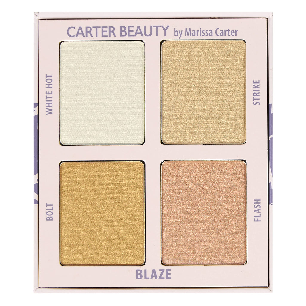 Carter Beauty By Marissa Carter Mini Highlighter Palette | Long Lasting Makeup | Shimmer & Matte Shades (Blaze) Carter BeautyBuy Supplements Australia