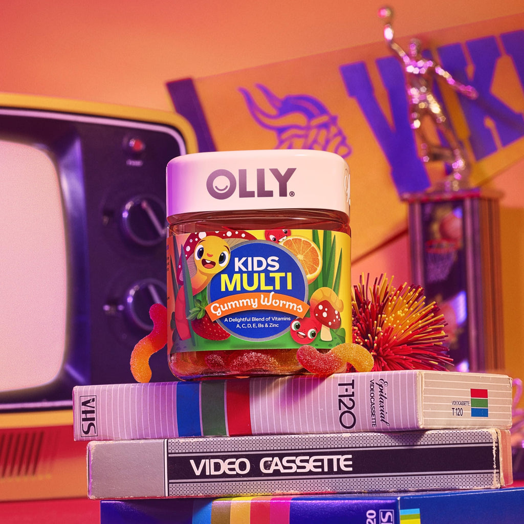 OLLY Kids Multivitamin Gummy Worms, Overall Health and Immune Support, Vitamins and Minerals A, C, D, E, Bs and Zinc, Chewable Supplement