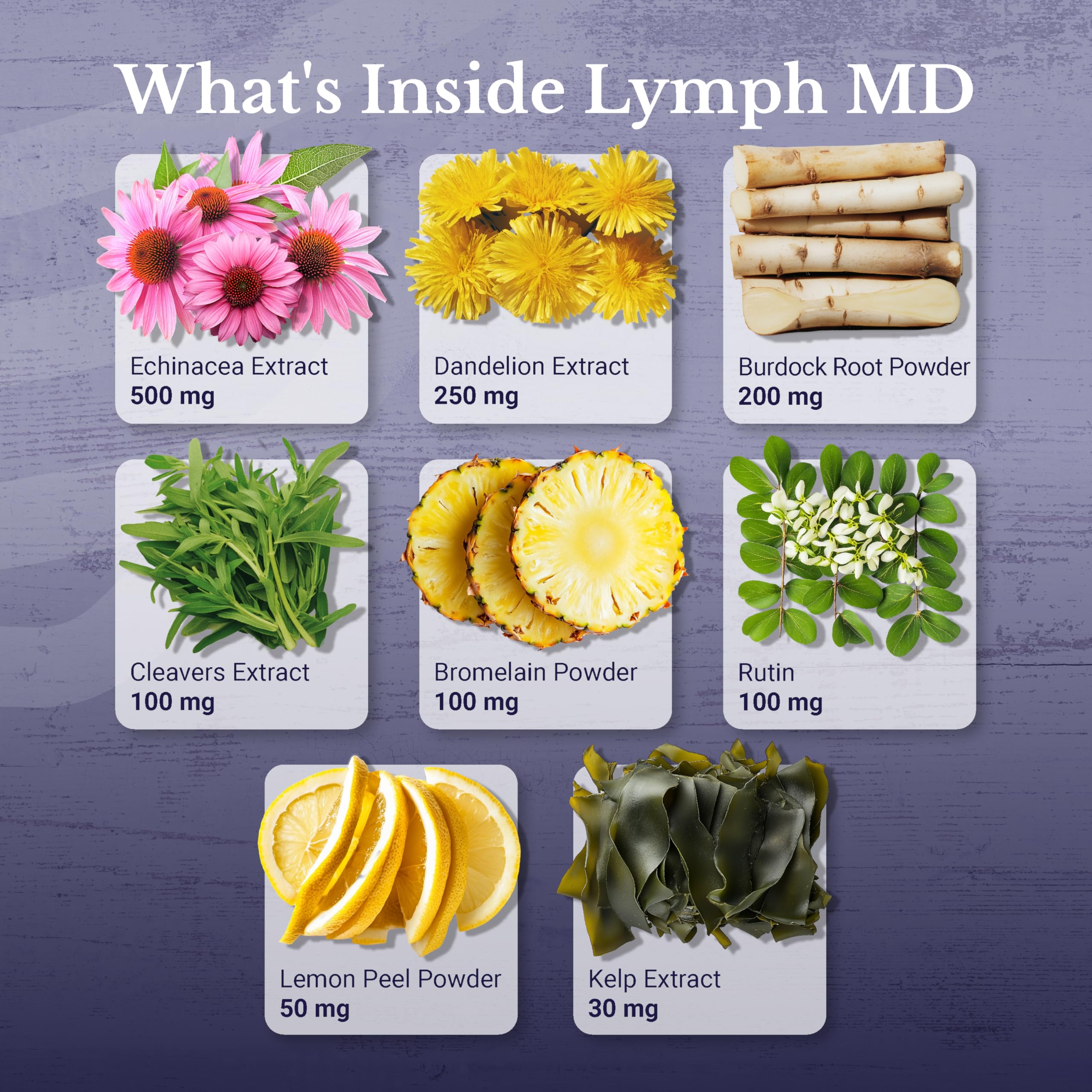 NATION HEALTH MD Lymph MD - Lymphatic Drainage Supplement - with Bromelain, Echinacea, Burdock Root, Dandelion, Rutin, Kelp & More - Lymph System Support for Women & Men - 60 Capsules NATION HEALTH MD buy supplements Au