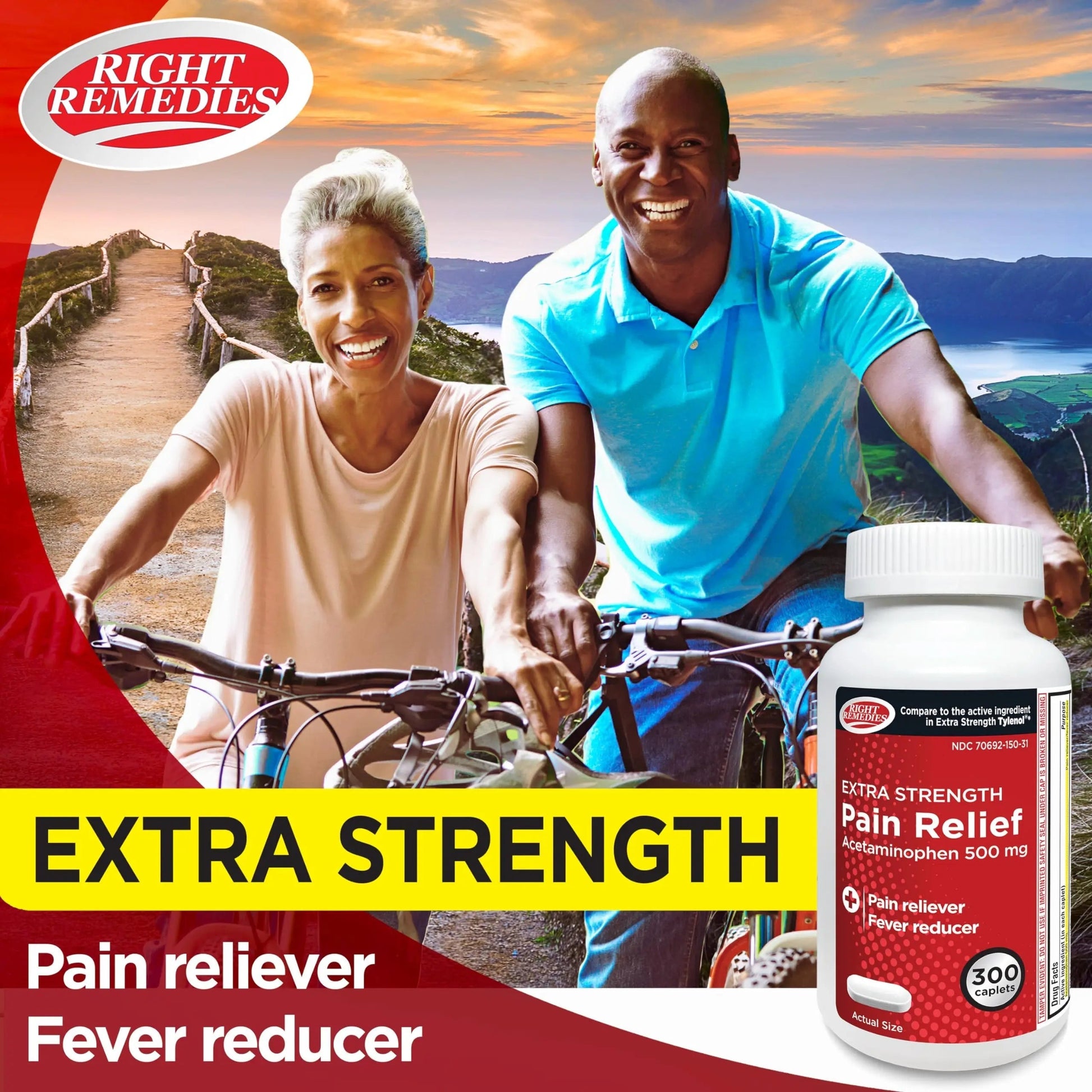RIGHT REMEDIES Extra Strength Pain Relief, Acetaminophen 500 mg Caplets, Pain Reliever & Fever Reducer, Value Pack (300 Count), Compare to the Active Ingredient in Extra Strength Tylenol® RIGHT REMEDIESBuy Supplements Australia